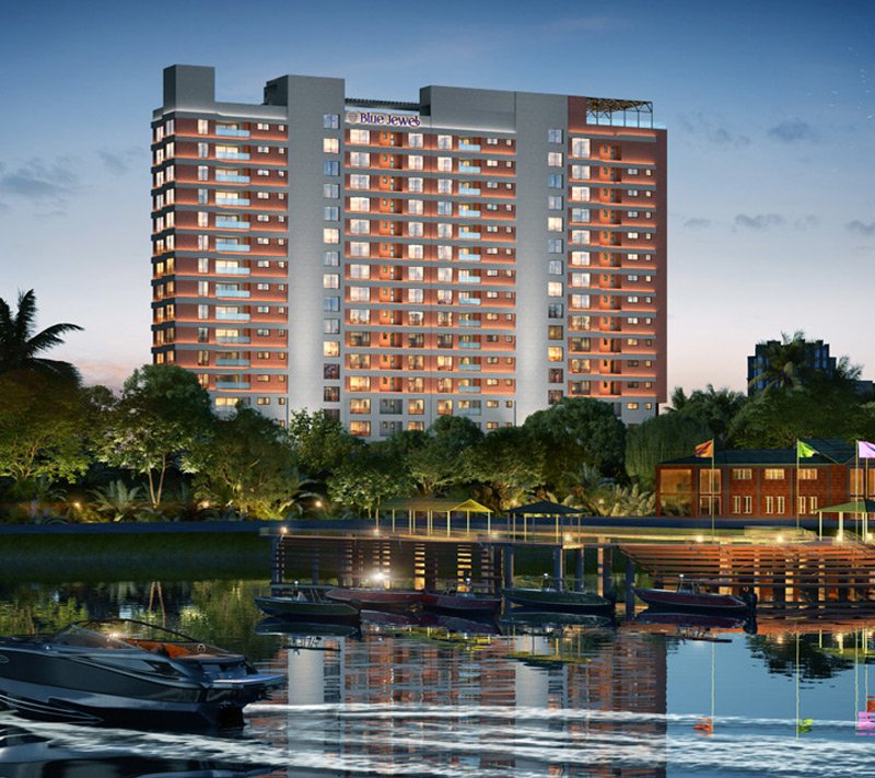 Official Blue Jewel waterfront architectural rendering